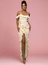 Siren Slit Maxi Ruffled Dress